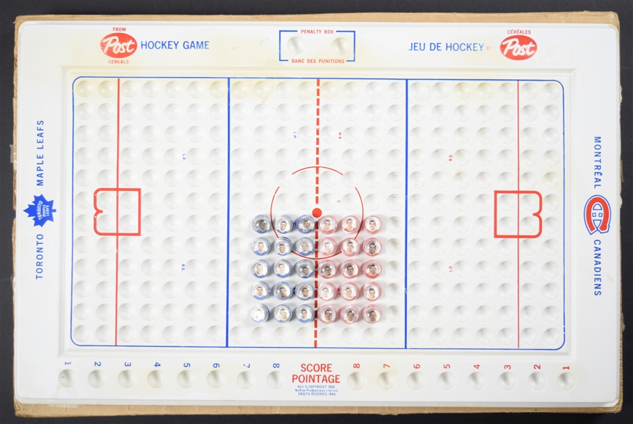 1968-69 Post Cereal Hockey Game Complete Marble Set of 30 with Game Board and Instruction Sheet