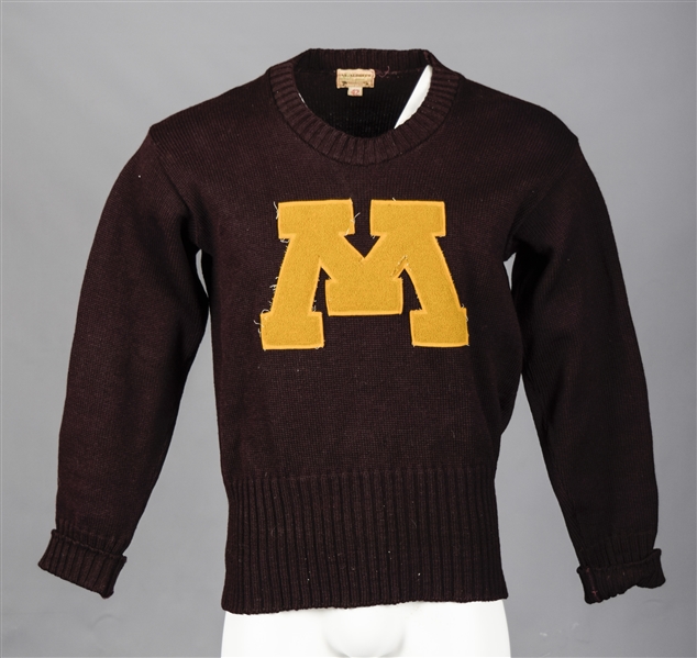 Bob Johnson’s 1953-54 University of Minnesota Gophers Varsity Sweater
