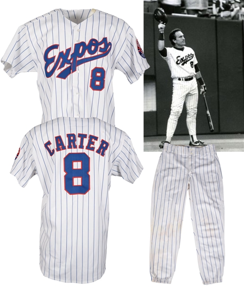 Gary Carters 1992 Montreal Expos Game-Worn Jersey and Pants from "The Gary Carter Collection" with Family LOA