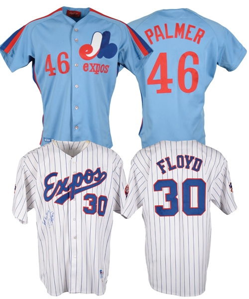 David Palmers 1985 and Cliff Floyds 1996 Montreal Expos Game-Worn Jerseys For Charity