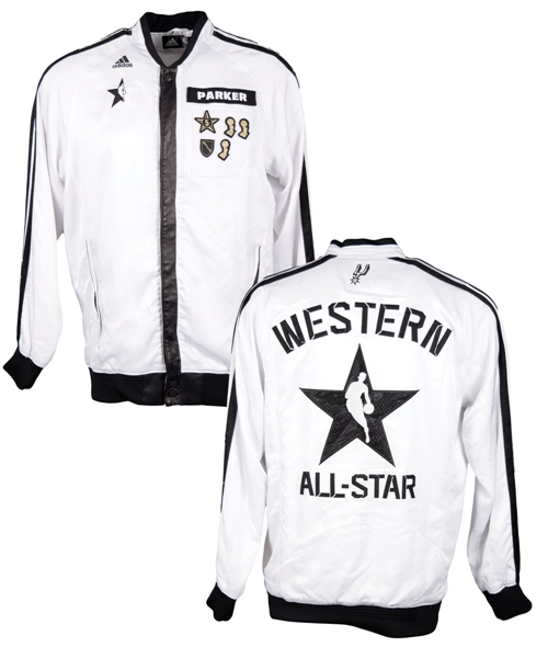 Tony Parkers San Antonio Spurs 2013 NBA All-Star Game Western Conference Worn Warm-Up Jacket with LOA