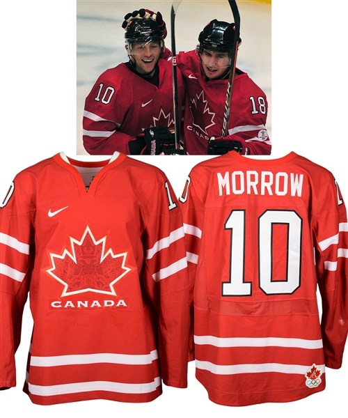 Brenden Morrows 2010 Winter Olympics Team Canada Game-Worn Jersey with LOA - Photo-Matched!