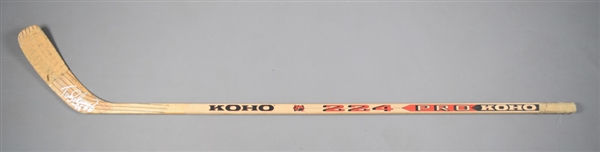 Teemu Selannes Mid-1990s Winnipeg Jets Signed Koho Game-Used Stick