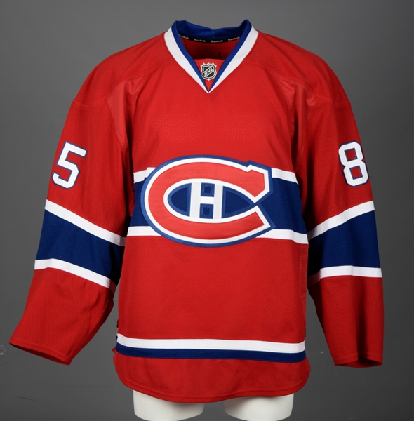 Morgan Ellis 2011-12 Montreal Canadiens Game-Worn Home Pre-Season Jersey and Game-Issued Away Jersey with Team LOAs