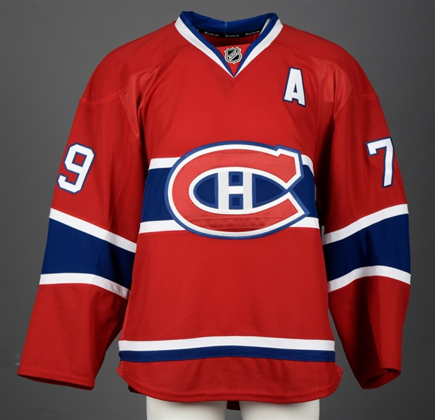 Andrei Markovs 2011-12 Montreal Canadiens Game-Issued Alternate Captains Jersey with Team LOA