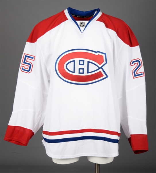 Mike Commodores 2012-13 Montreal Canadiens Game-Issued Home and Away Jerseys with Team LOAs