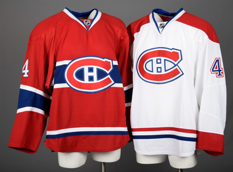 Davis Drewiskes 2012-13 Montreal Canadiens Game-Issued Home and Away Jerseys with Team LOAs