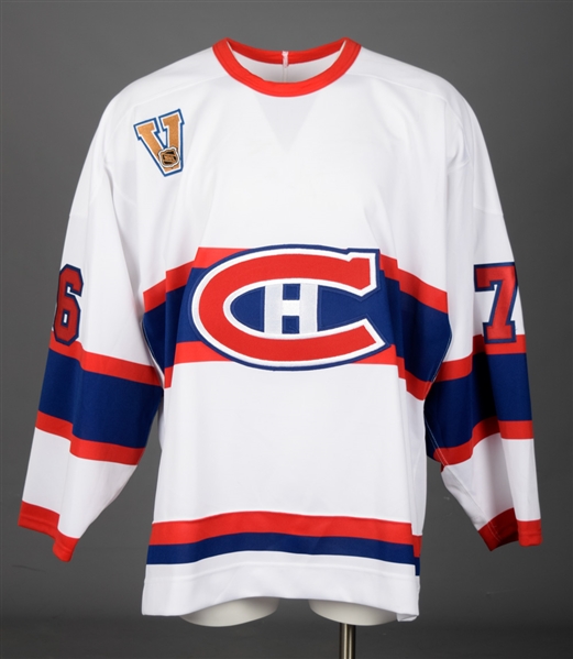 Josef Balejs 2003-04 Montreal Canadiens "1945-46 Vintage Set" Game-Issued Jersey with Team LOA 