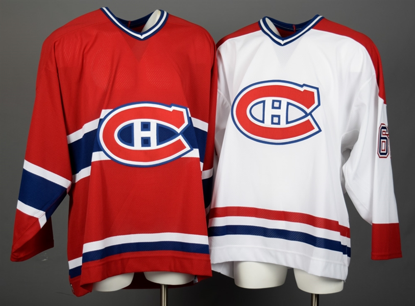Jimmy Bonneaus 2006-07 Montreal Canadiens Game-Issued Home and Away Jerseys with Team LOAs