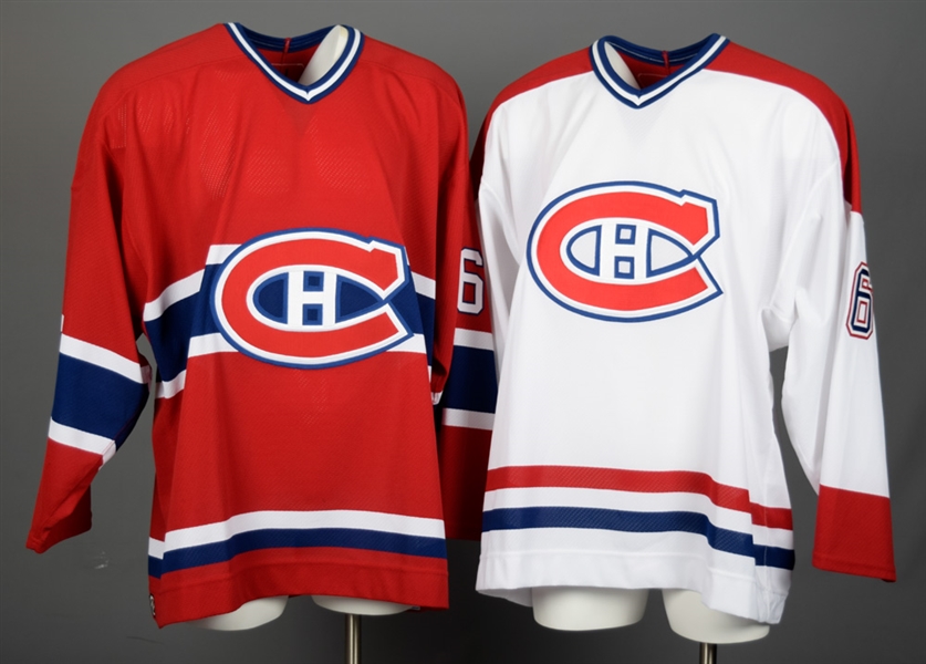 Eric Manlows 2006-07 Montreal Canadiens Game-Issued Home and Away Jerseys with Team LOAs