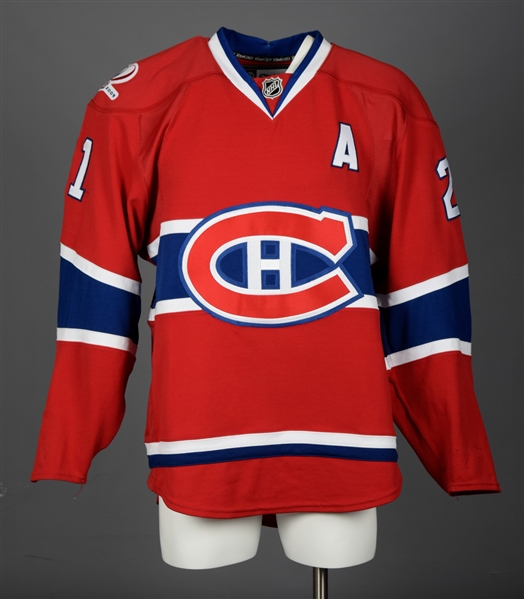Brian Giontas 2009-10 Montreal Canadiens Game-Worn Alternate Captains Jersey with Team LOA  - Centennial Patch! 