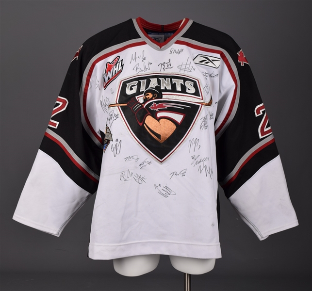 Kenndal McArdles 2006-07 WHL Vancouver Giants Team-Signed Game-Worn Memorial Cup Jersey