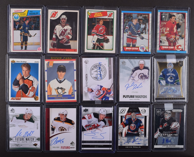 Vintage and Modern Hockey Rookie Card Collection with Yzerman, Bossy, Savard, Hull, Hawerchuk and Ovechkin