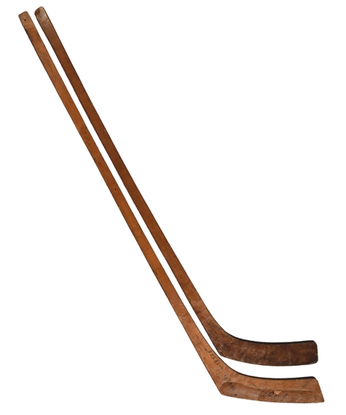 Early-1900s Ottawa Senators Mic Mac and Truro Lifter Game-Used One-Piece Hockey Sticks
