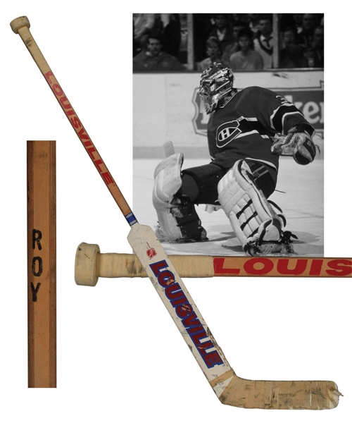 Patrick Roys 1990-91 Montreal Canadiens Signed Louisville Game-Used Stick