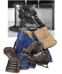 Gerry McNeils Game-Used Equipment Collection Including Skates, Kenesky Glove, Cooper Weeks Blocker and Montreal Canadiens Pants and Socks