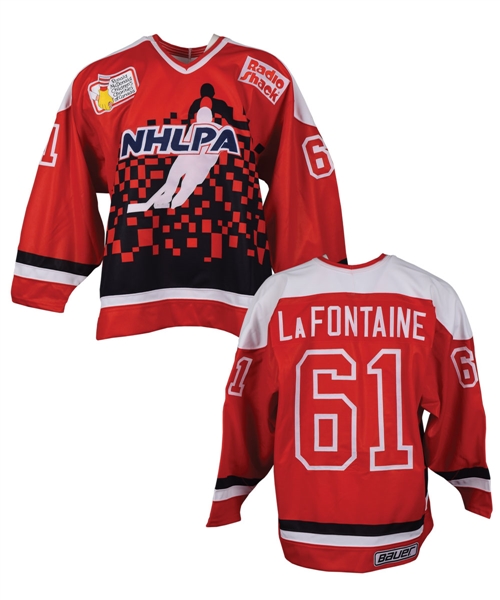 Pat LaFontaines 1994 NHLPA 4-on-4 Challenge Team USA Game-Worn Jersey with NHLPA LOA