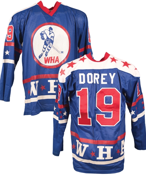 Jim Doreys 1973-74 WHA All-Star Game "East All-Stars" Game-Worn Jersey from Family with LOA