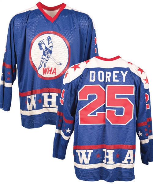 Jim Doreys 1974-75 WHA All-Star Game "East All-Stars" Game-Worn Jersey from Family with LOA