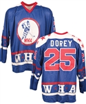Jim Doreys 1974-75 WHA All-Star Game "East All-Stars" Game-Worn Jersey from Family with LOA