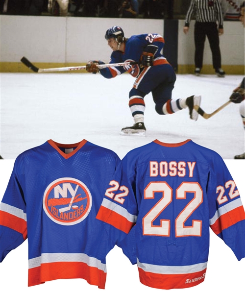 Mike Bossys 1981-82 New York Islanders Game-Worn Jersey - Nice Game Wear!