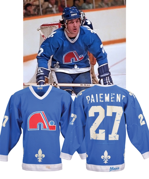 Wilf Paiements Early-1980s Quebec Nordiques Game-Worn Jersey