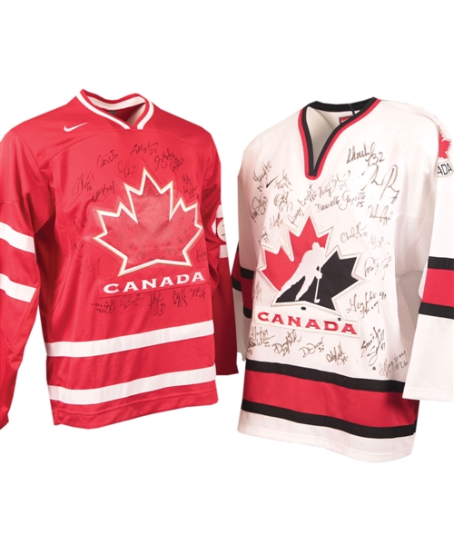 Team Canada Women Hockey Team Circa 2000 World Championships and 2010 Winter Olympics Team-Signed Jerseys