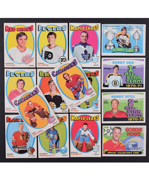 1971-72 O-Pee-Chee Hockey Complete 264-Card Set Plus 28 French and English Booklets