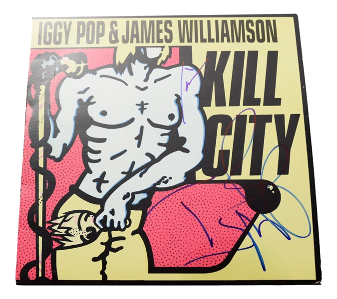 Iggy Pop and James Williamson Dual-Signed "Kill City" LP Album Cover - JSA Certified