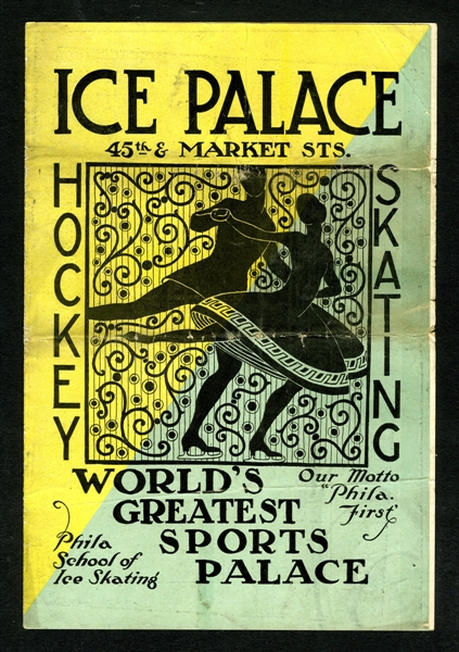 Harvard vs Yale February 5th 1921 Ice Palace Hockey Program