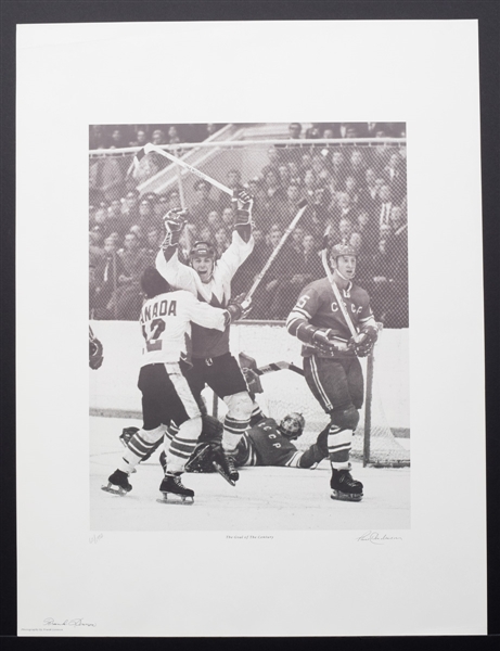 Paul Henderson "Goal of the Century" Signed Limited-Edition Frank Lennon Lithograph with COA (23 ½” x 31”) 