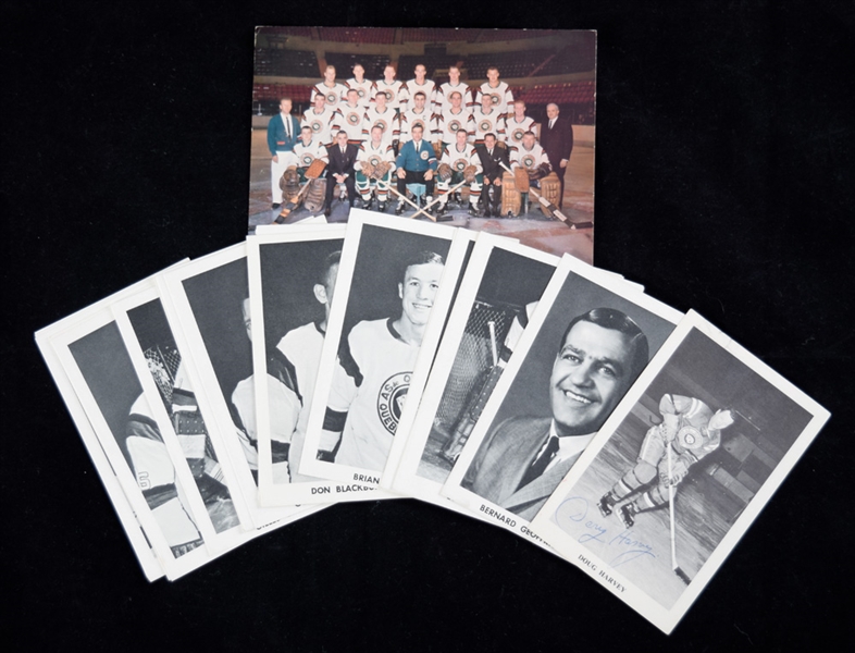 Quebec Aces Mid-1960s Postcard Collection of 21 with Signed Doug Harvey Postcard