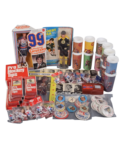 1950s/1980s Memorabilia and Premium Collection with Montreal Canadiens 1965-66 Steinberg Promotional Glasses, 1948-51 Beliveau Flip-Books and More!