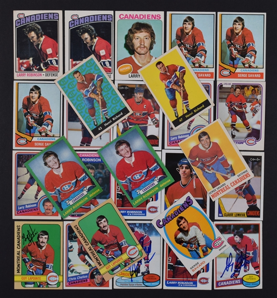 1960s-2000s Hockey Card Collection of 175+ Featuring Mostly Montreal Canadiens with Rookies