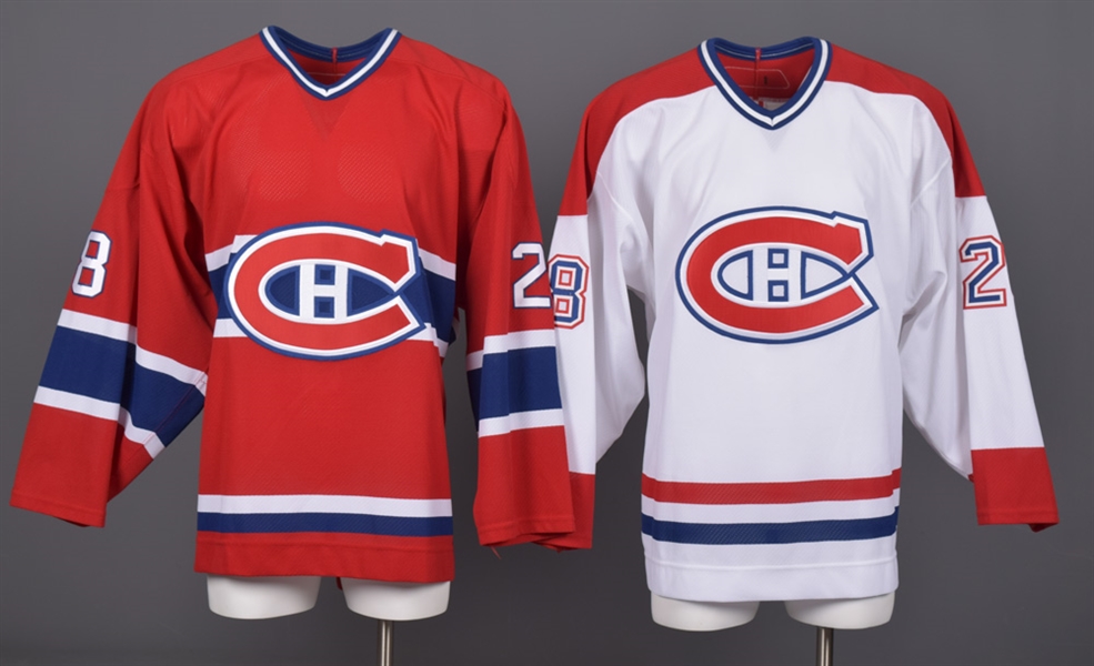 Kyle Chipchuras 2006-07 Montreal Canadiens Game-Issued Home and Away Jerseys with Team LOAs 