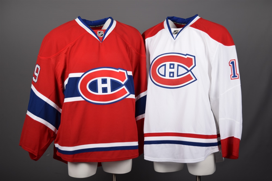 Peter Delmas and Petteri Nokelainens 2012-13 Montreal Canadiens Game-Issued Home and Away Jerseys with Team LOAs