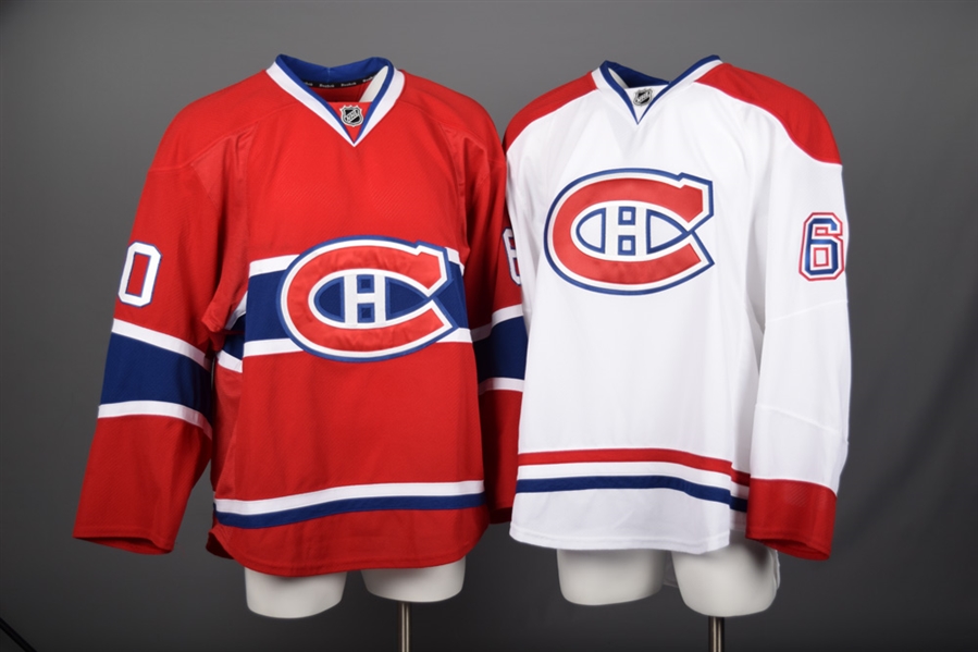 Christian Thomas 2014-15 Montreal Canadiens Game-Worn Home and Game-Issued Away Jerseys with Team LOAs