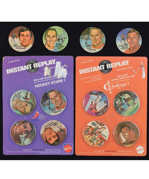 Scarce 1971 Mattel "Instant Replay" Records Unopened Packs (2) + 4 Loose Records