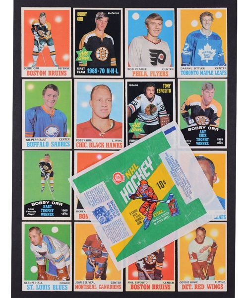 1970-71 O-Pee-Chee Hockey Complete 264-Card Set Including Variations Plus Series #1 Wrapper