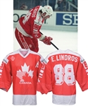 Eric Lindros 1993 World Championships Team Canada Game-Worn Alternate Captains Jersey - Photo-Matched!