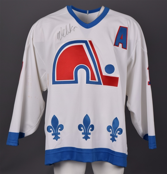 Wendel Clarks 1994-95 Quebec Nordiques Signed Game Jersey