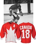 Jean Ratelles 1972 Canada-Russia Series Team Canada Game-Worn Alternate Captains Jersey with His Signed LOA 
