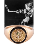 Jean Ratelles 1985 Hockey Hall of Fame Induction 14K Gold Ring with His Signed LOA