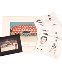 Jean Ratelles 1972 Team Canada Official Team Photo Plus Team Canada Media Photo Collection of 42 with His Signed LOA