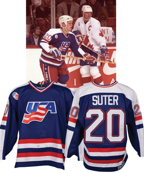 Gary Suters 1991 Canada Cup Team USA Game-Worn Jersey - Photo-Matched!