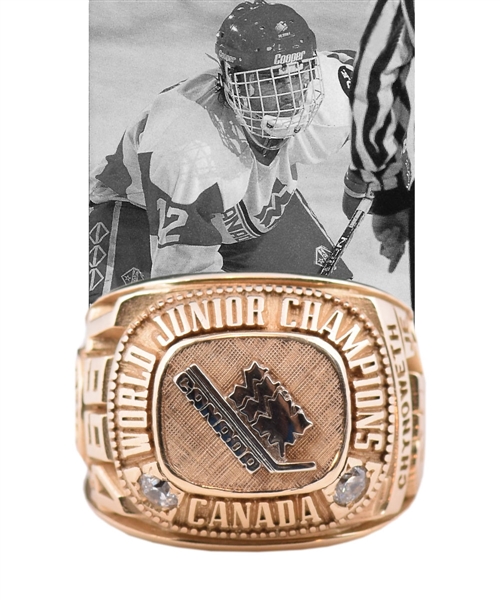 Ed Chynoweths 1994 World Junior Championships Team Canada 10K Gold Ring from Family with LOA - Won Gold Medal!