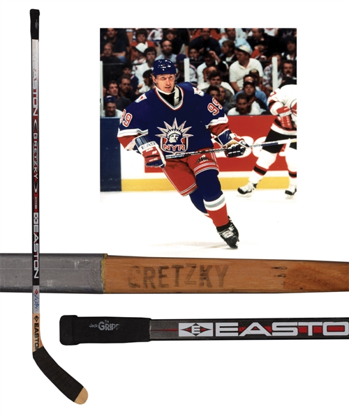 Wayne Gretzkys 1996-97 New York Rangers Signed Easton Silver Tip Game-Used Stick 