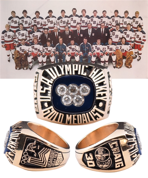 Jim Craig 1980 Winter Olympics Team USA Gold Medalist "Miracle on Ice" 10K Gold Salesmans Sample Ring