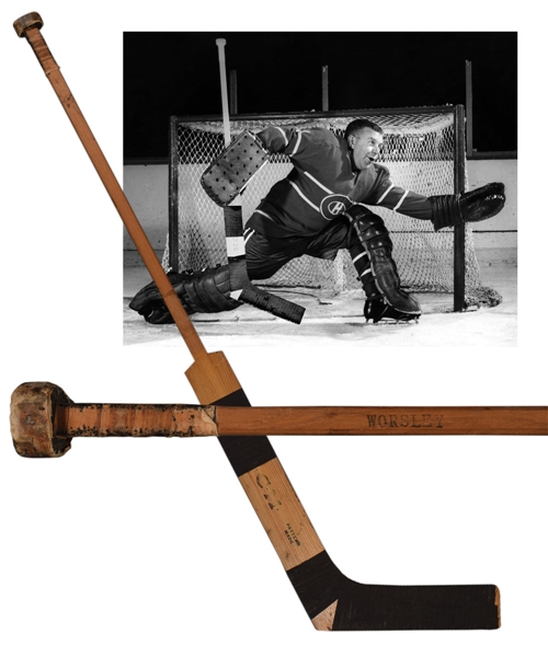 Gump Worsleys Mid-1960s Montreal Canadiens CCM Game-Used Stick