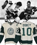 Jim Doreys 1972-73 WHA New England Whalers Inaugural Season Game-Worn Alternate Captains Jersey from Family with LOA - Team Repairs!